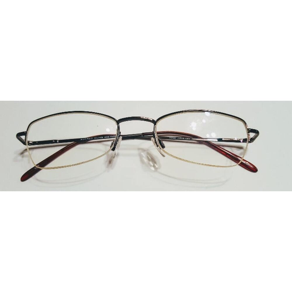 ALFRED SUNG HALF RIM COPPER METAL EYEGLASSES FRAME 4616